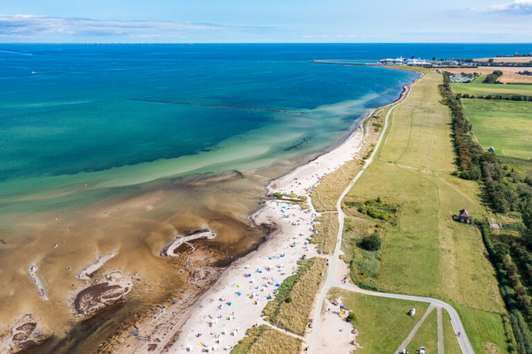 Küste von Fehmarn aus der Luft